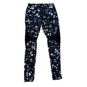 Varley Bayview Leggings, Blue/Black/White Nightstalker Abstract, Size MEDIUM